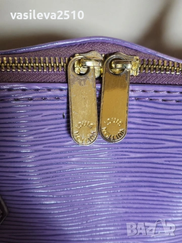 Louis Vuitton дамска винтидж лилава чанта , снимка 7 - Чанти - 53891161