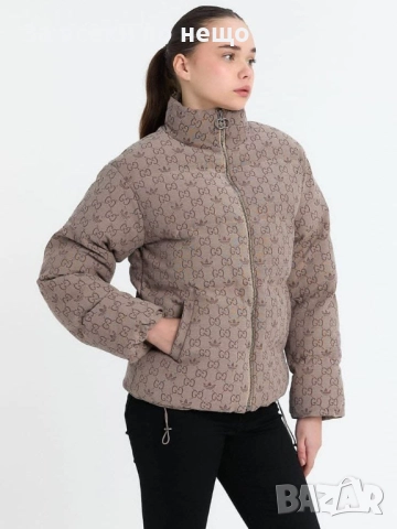 Gucci Дамско Бежово Зимно Яке Гучи Код P1493, снимка 3 - Якета - 52338844