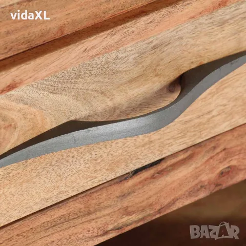 vidaXL Маса за кафе, 110x52x45 см, акациево дърво масив, снимка 5 - Маси - 56146508