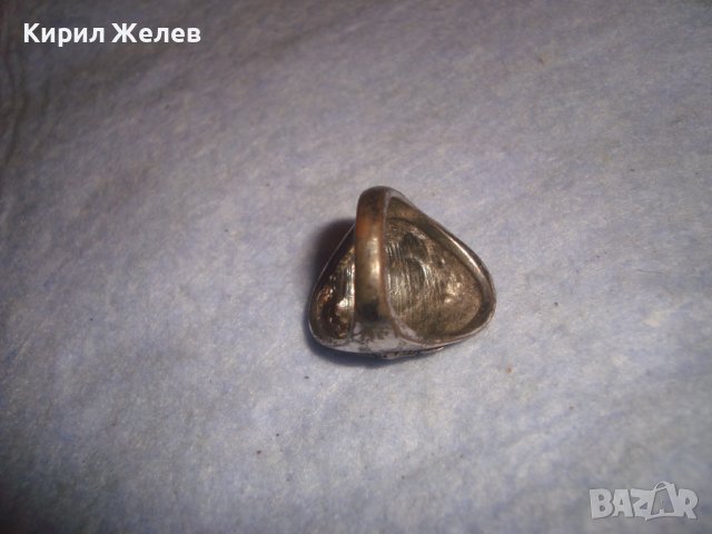 СТАР ФЛОРАЛНО ОРНАМЕНТИРАН МЕСИНГОВ СРЕБРИСТ РЕТРО ВИНТИДЖ ПРЪСТЕН 17528, снимка 8 - Пръстени - 37442765