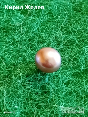 Класическа сребърна обеца на винт с култивирана перла в лилав цвят 26348