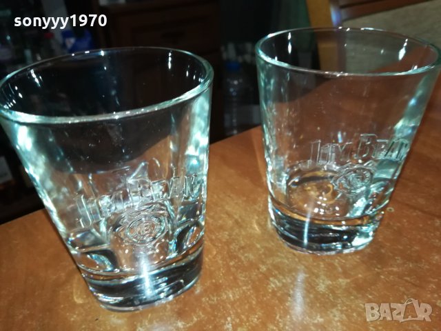 JIM BEAM-МАСИВНИ ТЕЖКИ 2БР ЧАШИ ЗА УИСКИ 2911212255, снимка 2 - Колекции - 34972062