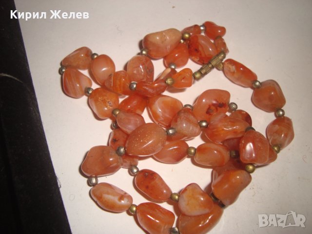 РЕТРО КОЛИЕ от НАТУРАЛЕН ХАЛЦЕДОН РЪЧНА ИЗРАБОТКА РАЗКОШНО 12725, снимка 11 - Колиета, медальони, синджири - 30625204