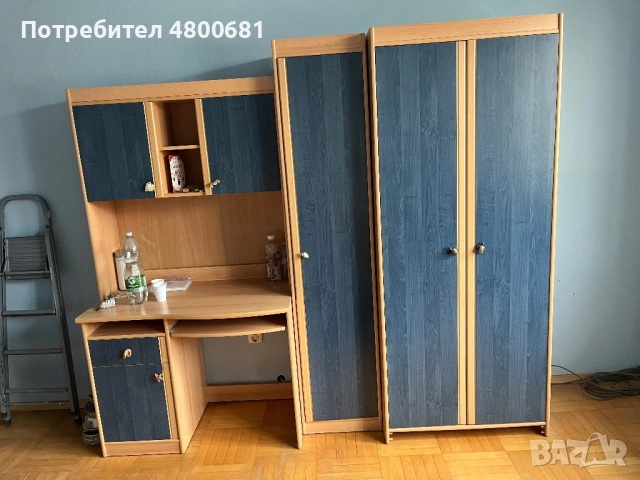 Комплект легла с модулни шкафове