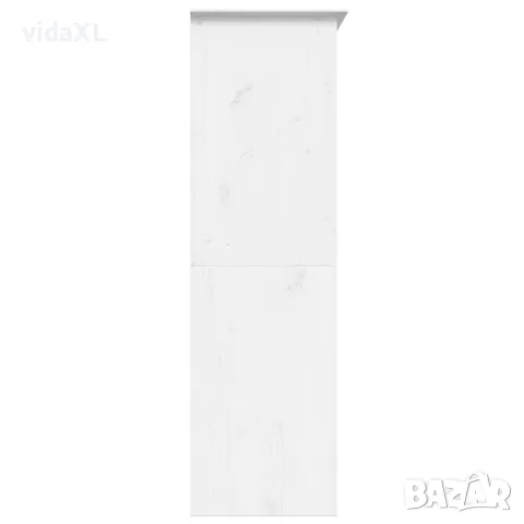 vidaXL Гардероб BODO, бял, 146x53,5x173 см, бор масив, снимка 5 - Гардероби - 56147365