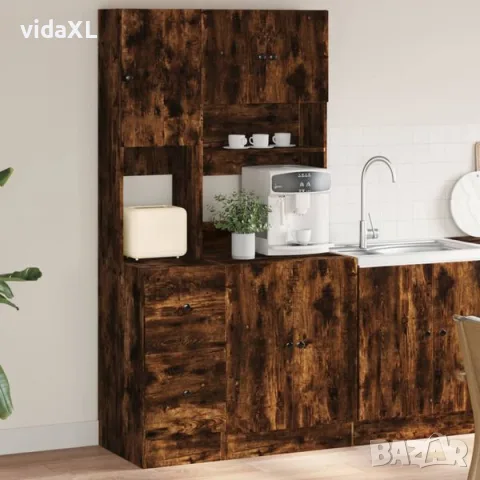 vidaXL Кухненски шкаф, опушен дъб, 95x50x180 см, инженерно дърво（SKU: 327653）, снимка 2 - Шкафове - 56125404