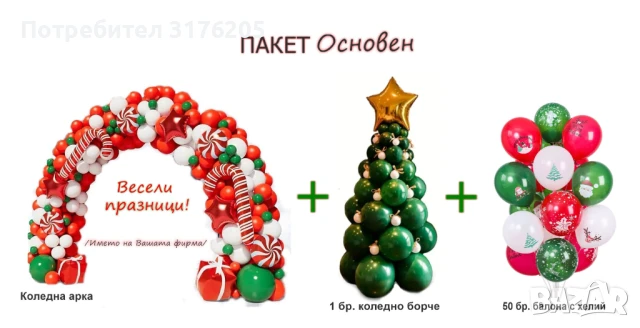  Коледна декорация за офиси и партита, снимка 3 - Декорация - 51197891