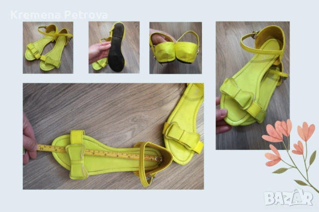 Доставка 2,14€-Сандали неонов цвят,размер 37, дължина 23,5 см