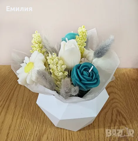 Букет от ароматни соеви свещи , снимка 1