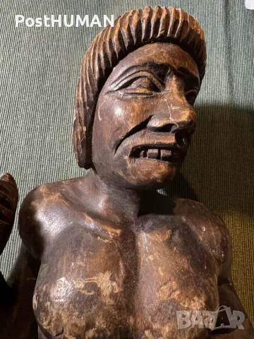 Дървени фигури  - Ловци -Воини, снимка 5 - Антикварни и старинни предмети - 49142796