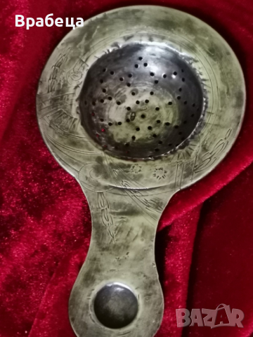 Сребро. 84. Царска Русия. Цедка за чай 