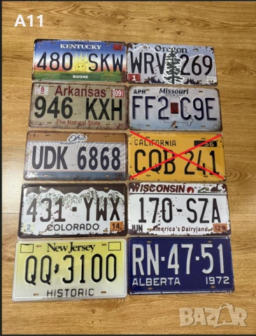 Американски регистрационни  номера  - РЕПЛИКА.