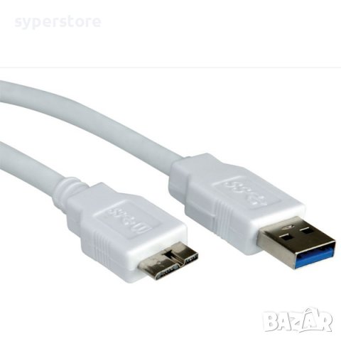 Кабел USB3.0 A-Micro B, M/M, 0.8m  SS301030, снимка 1 - Друга електроника - 39235967