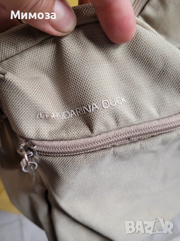 MANDARINA DUCK текстилна чанта, платнена,бежева, снимка 11 - Чанти - 42327439