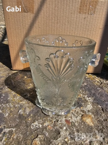 Винтидж кристална кофа за лед 