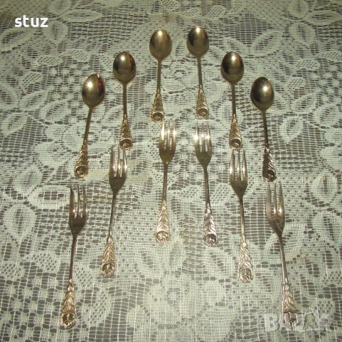 Десертни вилички и лъжички, сет 12 бр., снимка 6 - Прибори за хранене, готвене и сервиране - 54346540