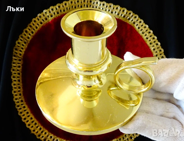 Свещник с дръжка,преносим свещник 7 см. , снимка 2 - Декорация за дома - 53939810