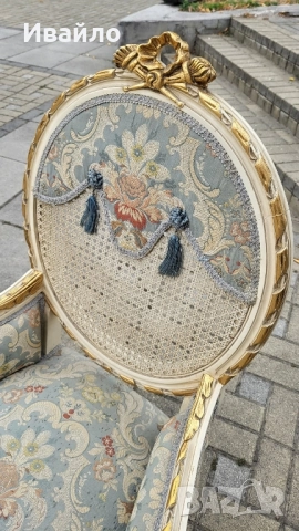 Италиански бароков комплект 022, снимка 4 - Дивани и мека мебел - 52015192