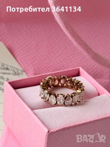 Пръстен Swarovski Rose Gold, снимка 2 - Пръстени - 54279777