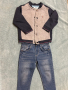 Комплект дънки с жилетка ZARA , 86-92, снимка 1 - Комплекти за бебе - 44708683