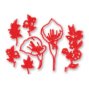 Цвете Кала Калия листа пластмасова форма форми сет щампа печат печати резец резци торта фондан , снимка 1 - Форми - 42285777