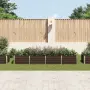vidaXL Градинска висока леха кафява 320x80x45 см поцинкована стомана, снимка 3