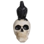 Хелоуин / Halloween декоративна композиция – череп с гарван, полирезин, 10×14×20 см_1256063, снимка 2