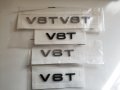 Емблема V6T V8T за калниците за Ауди - Черна/Хром, снимка 2