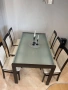 Трапезарна стъклена маса със 6 стола, снимка 2