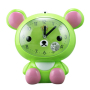 Детски настолен часовник със светлина и функция за будилник с батерии Мече (001) - 4 цвята