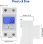 Еднофазен електромер DIN шина 230V 5(80)A с LCD дисплей, снимка 3