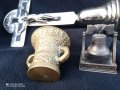 Стара, старинна бронзова чаша, хаванче Арт,Antique 18th Century Bronze Mortar and Pestle , снимка 1 - Други ценни предмети - 37691858