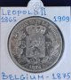 Монета Белгия - 5 Франка 1875 г. Леополд II - Сребро, снимка 1 - Нумизматика и бонистика - 31540109