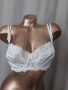 LISE CHEMEL 75 E Бял сутиен от сатен и дантела , снимка 1