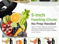 Чисто Нова Бавнопресоваща Сокоизстисквачка Cold Press Juicer YASHE (127 mm Голям Отвор)  , снимка 9
