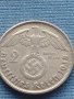Сребърна монета 2 райхсмарки 1938г. Нацистка Германия със СВАСТИКА 39637, снимка 5