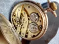 CYLINDRE 10 RUBIS Стар ШВЕЙЦАРСКИ СРЕБЪРЕН ДЖОБЕН ЧАСОВНИК СРЕБРО 800 с ПОЗЛАТЕНА ОРНАМЕНТИКА 48860, снимка 6