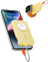VEGER 5000mAh преносимо зарядно устройство USB C вход и изход за iPhone Samsung Huawei,жълто, розово, снимка 1 - Безжични зарядни - 44621625