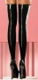 Дамски еластични ,черни ,дълги ,кожени чорапи , снимка 2
