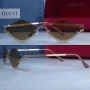 GUCCI дамски слънчеви очила ромб 2 цвята черни кафяви, снимка 3