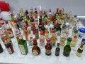 Колекция от миниатюрни бутилки алкохол 