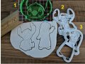 Лило и Стич lilo stitch Нала Пластмасов резец форма за тесто бисквитки фондан торта, снимка 1