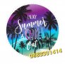 Кръгла плажна кърпа Enjoy Summer , снимка 1