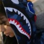 Унисекс суичър BAPE A Bathing Ape Blue Baby Shark Camo Син Камуфлаж, снимка 6