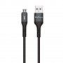 Кабел за данни DeTech DE-C38M, Micro USB, 1.0m, Черен, снимка 1 - USB кабели - 37552808