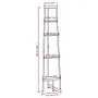 vidaXL Ъглова етажерка с 5 рафта Тъмнокафяво и черно 45,5x31,5x180 см, снимка 8