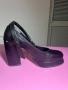 Черни кожени токчета 10см, снимка 5