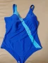 2XL Син цял бански със светло синя ивица, снимка 1
