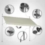 Тента Jago® със скоба - 350x80 см, регулируема по височина, манивела, водоотблъскваща, UV защита, снимка 3
