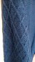 Дълга плетена дамска жилетка тъмно синя, снимка 2